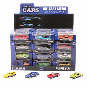 MIX SPORT AUTO’S, SCHAAL: 1:72 IN DISPLAY (48st.)