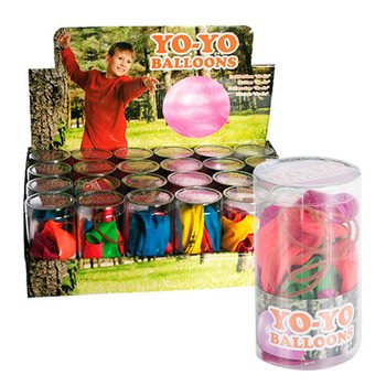 **BESTSELLER** 3 STUKS BOUNCE BALLONNEN IN KOKER (24kokers a 3 st. Bounce Ballonen)