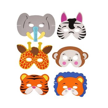 MIX DIEREN MASKERS VAN FOAM (24st.)