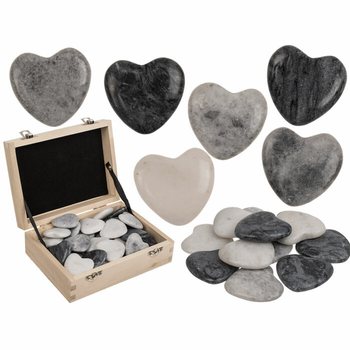 NATUURSTEEN IN HARTVORM - WORRY STONES (36st)