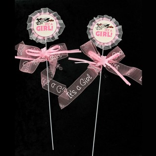 GEBOORTE TAART PRIKKER - IT'S A GIRL (12st.)