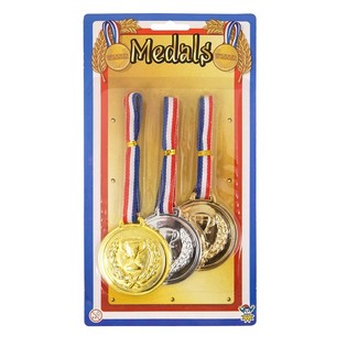 3 STUKS WINNAARS MEDAILE’S OP KAART (6st.)
