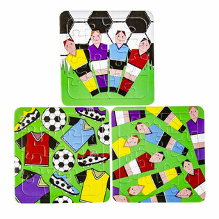 MIX VOETBAL PUZZELS - 14 x 14 Cm. (50st.)