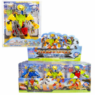 THUNDERBOLT ROBOT WARRIOR ACTIE SPEEL FIGUUR IN DISPLAY (12st.)