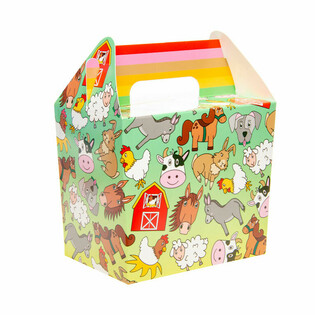 MENUBOX / TRAKTATIEDOOSJE BOERDERIJ 14x10x17 Cm. (12st.)