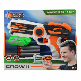 TACK PRO CROW II PISOOL MET 6 SOFT DARTS - 23 Cm. (1st.)