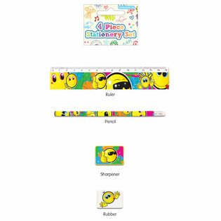 4-DELIGE SMILEY STATIONERY SET (24st.)