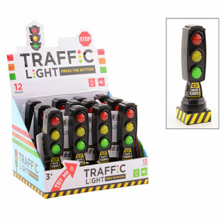 SPEELGOED STOPLICHT - VOORZIEN VAN LICHT EN GELUID IN DISPLAY (12st.)