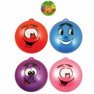 SMILEY FACE BAL Ø 23 Cm. - VOORZIEN VAN HAAK (12st.)
