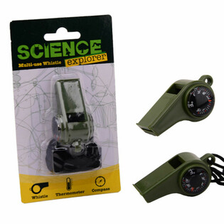 SCIENCE EXPLORER SURVIVAL FLUIT MET KOMPAS EN TEMPERATUUR METER OP KAART (24st.)