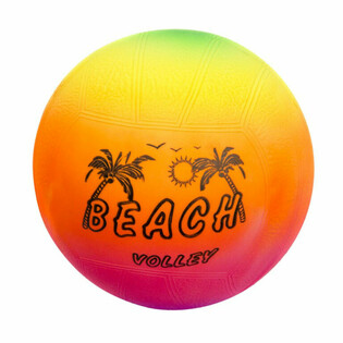 BEACH VOLLEY BAL, DIAMETER: 23 CM - REGENBOOG KLEUREN (10st.)