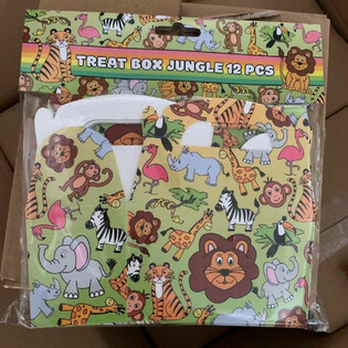 TRAKTATIEDOOSJE - JUNGLE DIEREN - 12x12.5x6 Cm. (12st.)