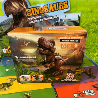 BOUW JE EIGEN 3D DINOSAURUS IN GIFTBOX - IN MIX SOORTEN IN GROTE DISPLAY (8st.)