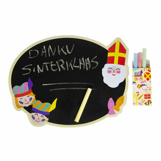 SINTERKLAAS KRIJTBORD INCLUSIEF DOOSJE MET KRIJTJES (24st.)