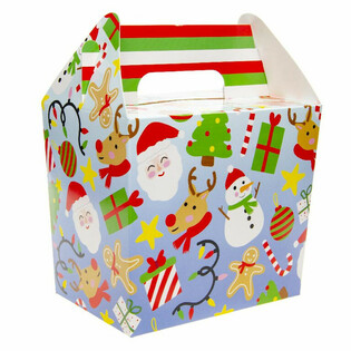 KERSTMIS MENUBOX / TRAKTATIEDOOSJE 14x10x17 Cm. (12st.)