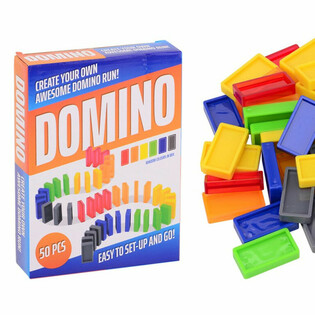 DOMINO SPEEL SET - BESTAANDE UIT: 50x DOMINO STEENTJES (1st.)
