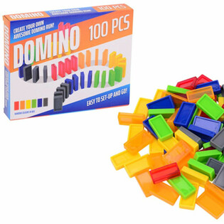 DOMINO SPEEL SET - BESTAANDE UIT: 100x DOMINO STEENTJES (1st.)