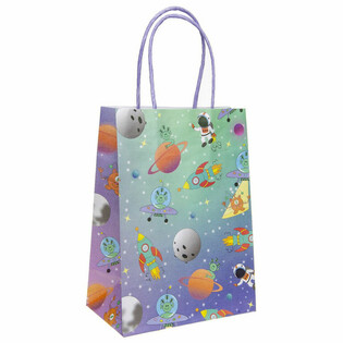 PAPIEREN GIFT TAS - SPACE - Afm. 16x9x22 CM (12st.)