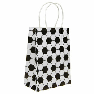 PAPIEREN GIFT TAS - VOETBAL - Afm. 16x9x22 CM (12st.)