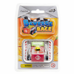 PULLBACK RACE AUTO - BEVERAGE RACE CAR OP BLISTERKAART (12st.)