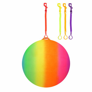 REGENBOOG BAL MET KOORD / BUNGEEBAL Ø23 Cm (24st.)