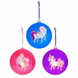 UNICORN / EENHOORN BAL MET KOORD / BUNGEEBAL Ø23 Cm (24st.)