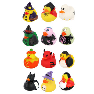 Halloween Badeendjes Mix (12 stuks) - 6 x 5 cm
