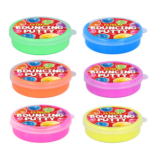 BOUNCING PUTTY, 10gram - MIX KLEUREN (6st.)