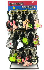 Art.nr: 42891 - DISPLAY MET SLEUTELHANGERS: DIEREN (144st.)
