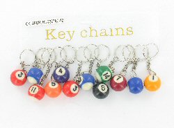 Art.nr: 44691 - SLEUTELHANGER MODEL POOL BAL (16st.)