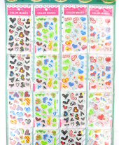Art.nr: 44702 - HARTEN STICKERS OP KAART (16st.)
