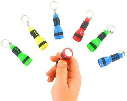 Art.nr: 45606 - ZAKLAMP SLEUTELHANGER MET LICHT (100st.)