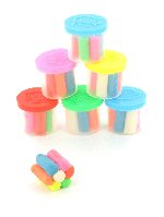 Art.nr: 45709 - 6 MINI KLEI POTJES IN EEN ZAKJE (6st.)