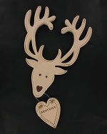 Item.nr: 552295 - HOUTEN DECORATIE HERT (2st.)