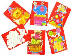 Art.nr: 59414 - VERJAARDAGS UITNODIGINGDKAARTEN + ENVELOPPE (24st.)