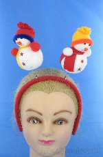 Art.nr: 91558 - HAARBAND MET SNEEUWPOP (12st.)