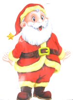 Art.nr: 94703 - GROTE KERSTMAN RAAM DECORATIE STICKER (2st.)